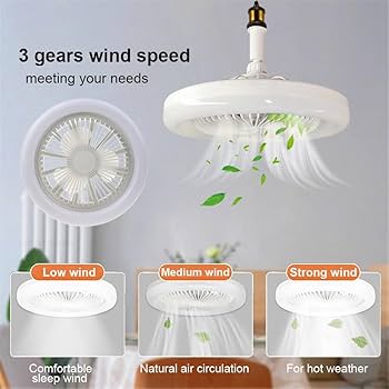 Ventilateur de Plafond avec Lumière LED