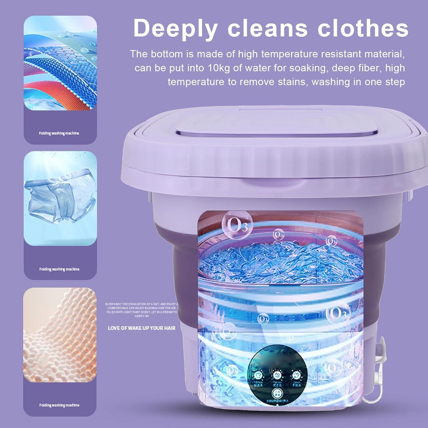 Mini machine à laver et essorer le linge pliable