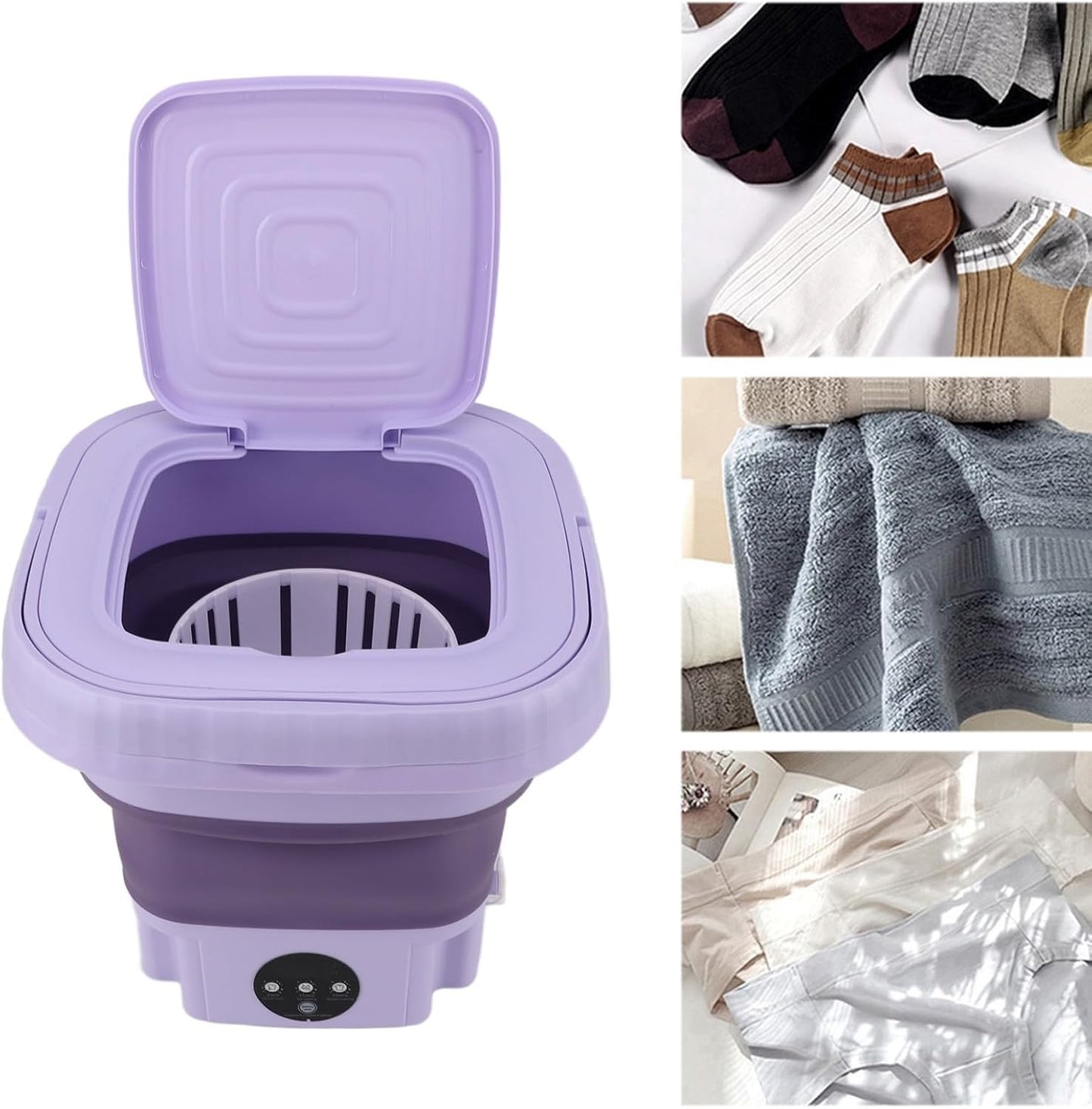 Mini machine à laver et essorer le linge pliable