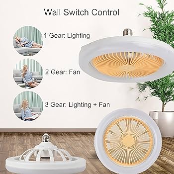 Ventilateur de Plafond avec Lumière LED